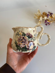 Creamer with Lilac Roses and Gold Details Mug