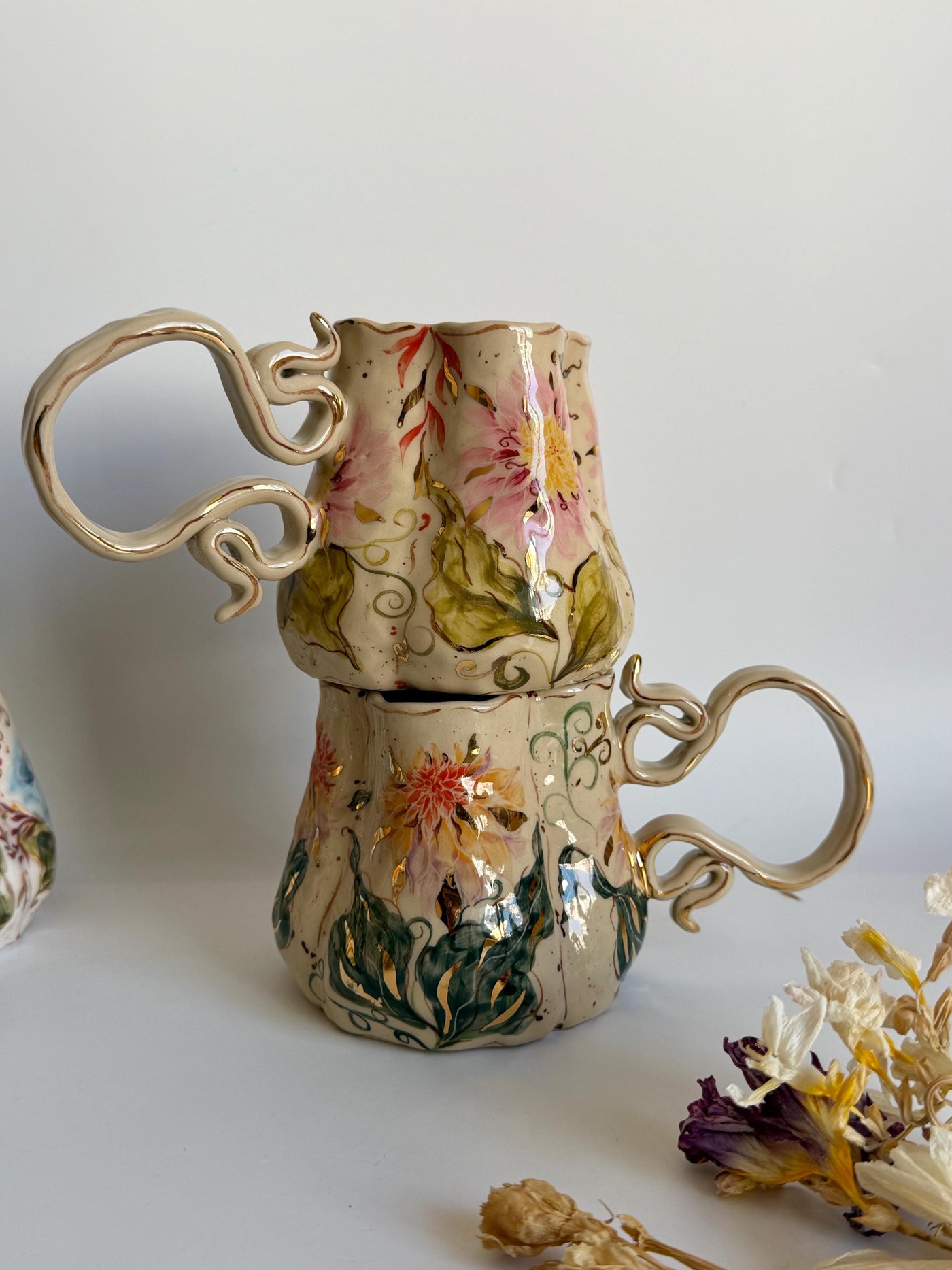 Lilac Dahlia Boho Flowers Mug