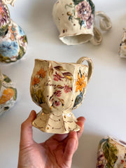 Floral Mug with Gold Detailed Flowers