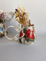 Red Roses and Gold Details Butterfly Mug
