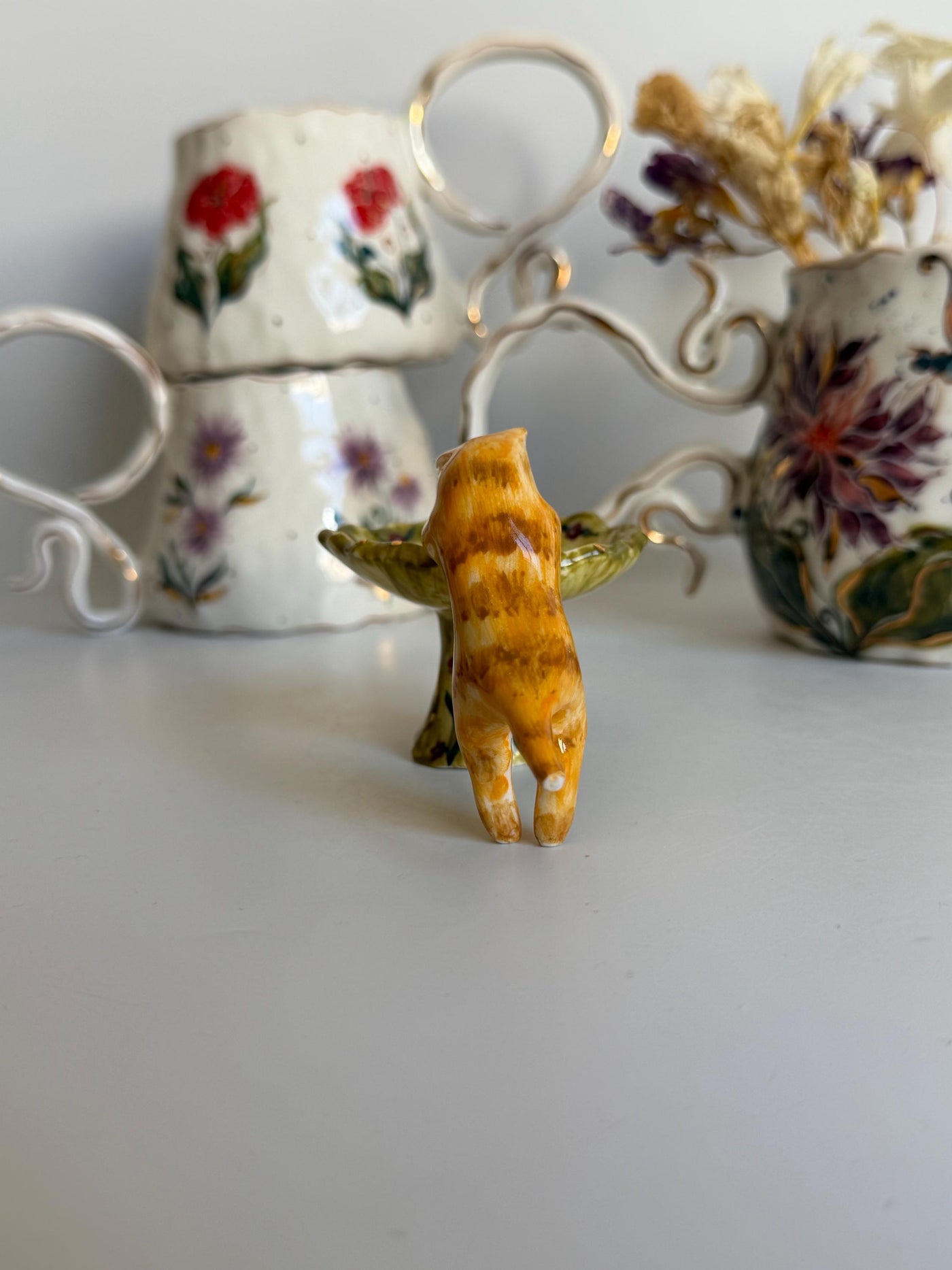 Cute Ginger Cat Ring Dish