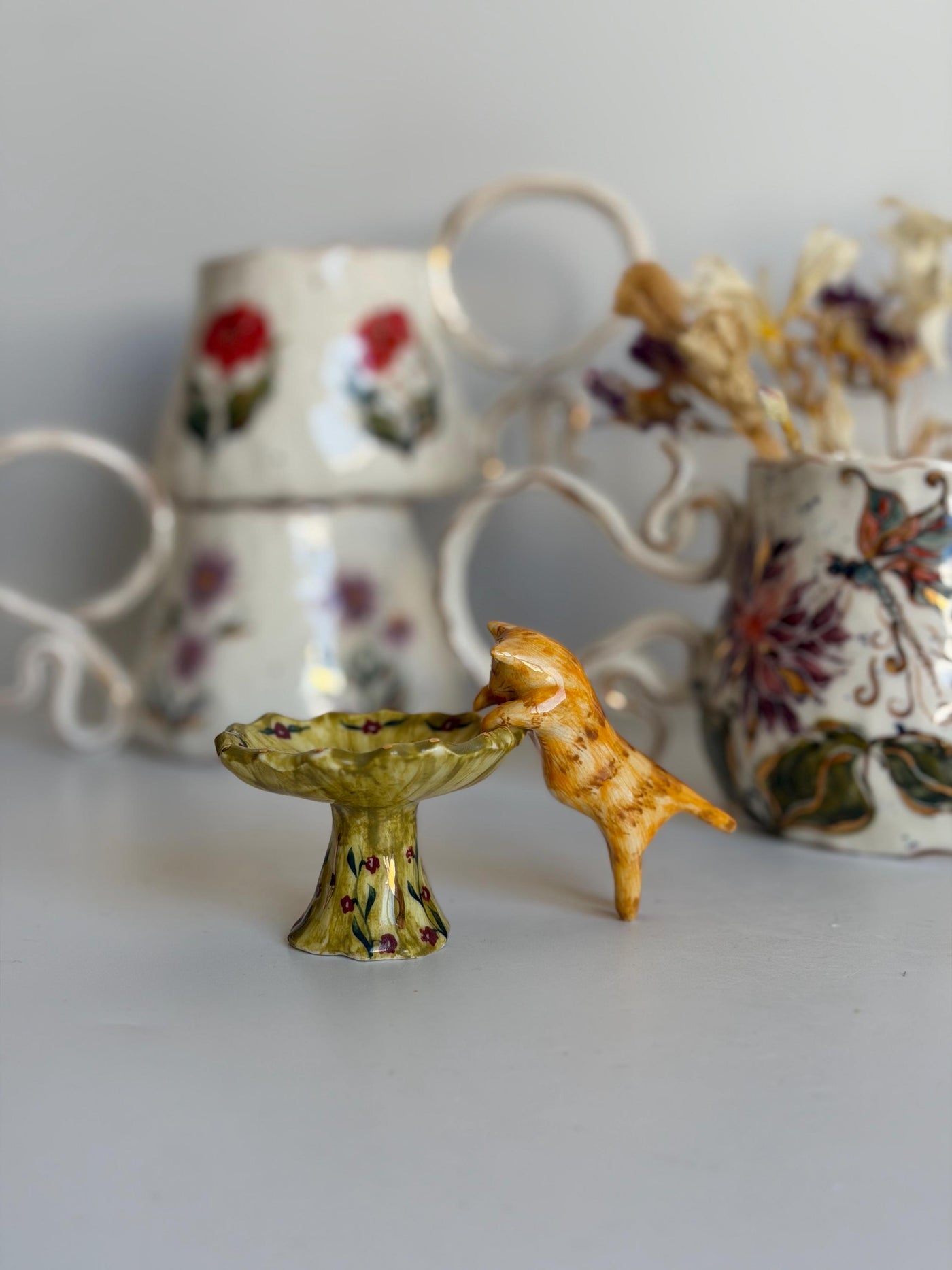 Cute Ginger Cat Ring Dish