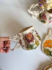 Purple Cremon Flowers Mug