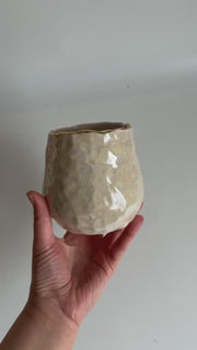Pearl Effect and 24K Gold Basic Mini Vase