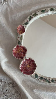 Floral Detail Frame Mirror