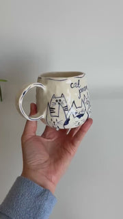 Cat Person Drawn Mug