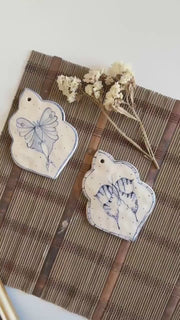 Blue and White Butterflys Wall Hanging
