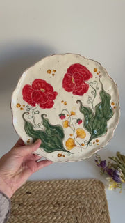 Red Poppies Plate