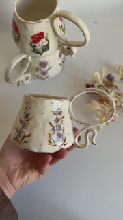 July Birth Larkspur Flower Mug