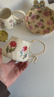 Pressed Flower Boho Mug