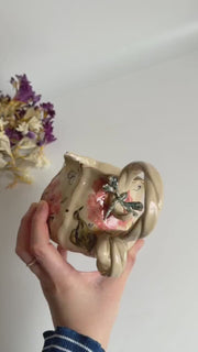 Peony Design Mug wiht 3D Dragonfly Mug