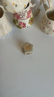 Mini Blue Floral Jewelry Box