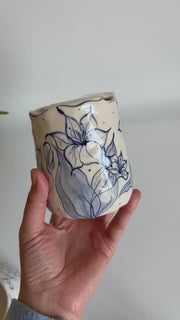 Blue Floral Travel Mug