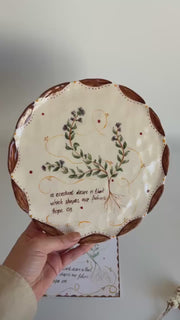 Wild Thyme Floral Illustration Plate