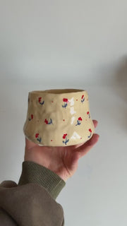 Botanical Poppy Design Utensil Holder