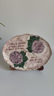 Purple Roses Plate
