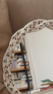 Floral Braided Frame Mirror,