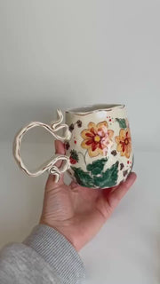 Yellow Dahlia Flowers Mug