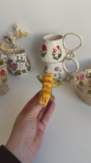 Cute Ginger Cat Ring Dish