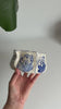 Rustic Blue Floral Hexagon Matcha Bowl